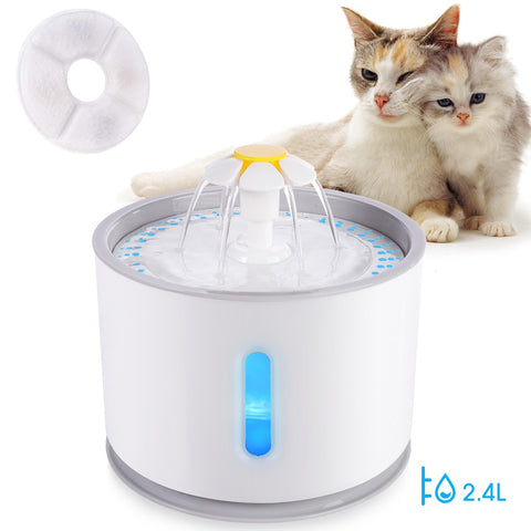 Automatic Cat Water Fountain with LED