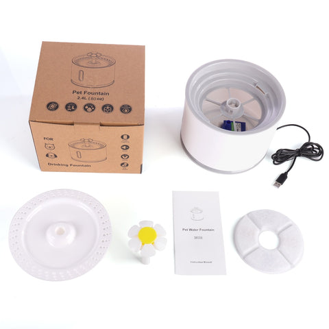 Automatic Cat Water Fountain with LED