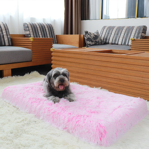 Long Plush Dog Bed