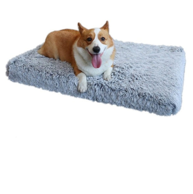 Long Plush Dog Bed